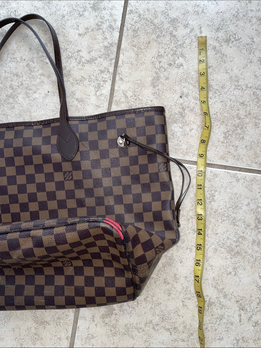 Louis Vuitton look a like Brown Monogram large purse handbag shoulder bag purse - Picture 11 of 16